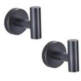 Bathroom Robe Hook and Towel Hook Wall Mounted Stainless Steel in Oil Rubbed Bronze (2-Pack)