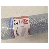 2 in. I.D. x 2-1/2 in. O.D. x 2 ft. Clear Braided Vinyl Tubing