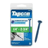 Tapcon 5033669 2.75 in. Star Flat Head Concrete Screws  Pack of 25, Lot of 6