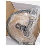 Phiestina 4 Inch 2 Handle Centerset Matte Black Lead-Free Modern Bathroom Faucet with Pop Up Drain and Water Supply Lines