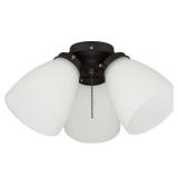 Hampton Bay 3-Light Oil Rubbed Bronze Ceiling Fan Shades LED Light Kit