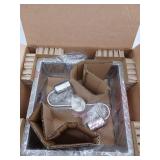 Hampton Bay Boswell Quarter 12 in. 2-Light Brushed Nickel with Weathered Wood Accents Coastal Flush Mount for Bedrooms with Bulbs