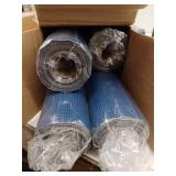 36 in x 25 ft Silver Gray Fiberglass Window Screen Roll, lot of 4