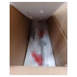 Cadoc 31.5 in. 4-Light Chrome Vanity-Light with Gloss Opal Glass Shade