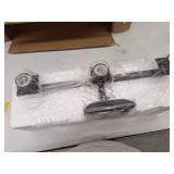 Industrial 22 in. 3-Light Oil Rubbed Bronze Vanity Light Over Mirror with Clear Glass Shade