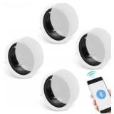 VEVOR 4-Pieces 6.5 in. Bluetooth in Ceiling Speakers 150-Watt Flush Mount Ceiling & In-Wall Speaker