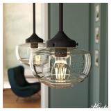 Hunter Saddle Creek 8 Pendant Cg Saddle Creek 8  Wide Mini Pendant - Bronze