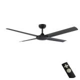 Altitude Laritza 56  Indoor/Outdoor Matte Black Ceiling Fan with Remote Control