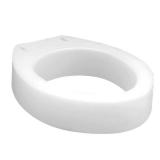 Carex Raised Toilet Seat Elevator with Easy Installation  Adds 3.5 in Height  White  300 lb Limit