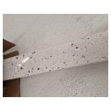 37 in. W Cultured Marble Vanity Backsplash in Silver Ash