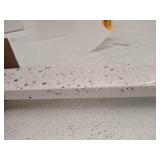 37 in. W Cultured Marble Vanity Backsplash in Silver Ash