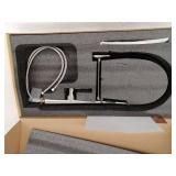 Flynama 1.8 GPM Single Handle Deck Mount Standard Kitchen Faucet with Deck Plate in Brushed Nickel