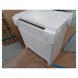 Style Selections Potter 30-in True White Single Sink Bathroom Vanity with White Cultured Marble Top