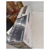 Hampton Bay Regan 29.25 in. 4-Light Matte Black Bathroom Vanity Light with Clear Glass Shades