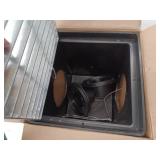 NDS 12 in. Square Catch Basin Drain Kit with 2-Opening Catch Basin Steel Grate 2-Outlet Adapters 1-Outlet Plug