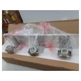 Design House 578005 Dove Creek Vanity Light Dimmable with Frosted Glass for Above Bathroom Mirror, Satin Nickel, 3-Light