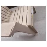 Adams PATIO Stackable Taupe Resin Frame Stationary Adirondack Chair with Slat Seat