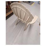 Adams PATIO Stackable Taupe Resin Frame Stationary Adirondack Chair with Slat Seat