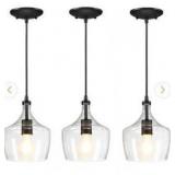 Hukoro 3-Pack Glass Mini Pendant Lights