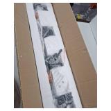 YANSUN 25 in. 4-Light Matte Black Vanity Light with Square Glass Shades-Modern Bathroom Wall Fixture