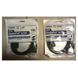 QVS 6ft DisplayPort to DVI Digital Video Cable Lot of 2 ITR80
