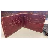Handcrafted Leather Bifold Wallet Lot of 3
