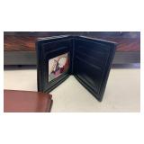 Imitation Leather Bifold Wallets with Dutch Windmill Design lot of 2