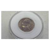 1968-S Jefferson Nickel Coin Monticello BU Brilliant Uncirculated in protective case