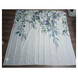 BTTN Floral Watercolor Shower Curtain with Hooks