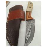 Damascus Steel Fixed Blade Knife Collection lot of 3 Retail $120