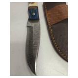 Handcrafted Damascus Steel Hunting Knife Set lot of 3 Retail $120