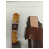 Handcrafted Damascus Steel Hunting Knife Set lot of 3 Retail $120