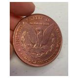 1 oz 999 Fine Copper Round Morgan Dollar design