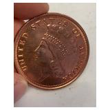 1 oz 999 Fine Copper Round Indian Princess design