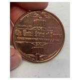 1 oz 999 Fine Copper Round $1000 Cleveland Federal Reserve Note design