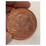 1 oz 999 Fine Copper Round Indian Chief Silver Certificate design