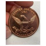 1 oz 999 Fine Copper Round Colt 45 design