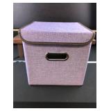 Collapsible Lavender Fabric Storage Box set with Lids