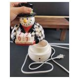 Scebtsy Warmer Buffalo Check Snowman Christmas Countdown Wax Warmer
