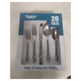 Wondercrew 20-Piece Stainless Steel Flatware Set
