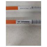 48-inch Orange Driveway Marker Stakes - Set of 4