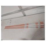 48-inch Orange Driveway Marker Stakes - Set of 4