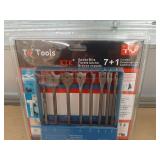 TG Tools 7+1 piece KIK Spade Drill Bit Set.