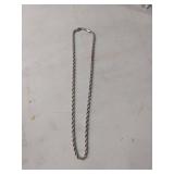 Sterling Silver Rope Chain Necklace