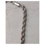 Sterling Silver Rope Chain Necklace
