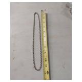 Sterling Silver Rope Chain Necklace