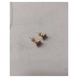 14k Ruby Heart Pendant with Chain and Earring Set