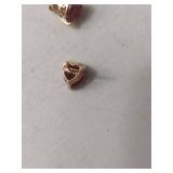 14k Ruby Heart Pendant with Chain and Earring Set