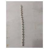 Sterling Silver Heart Crystal Tennis Bracelet