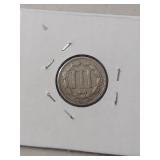 1865 Three Cent Nickel Piece